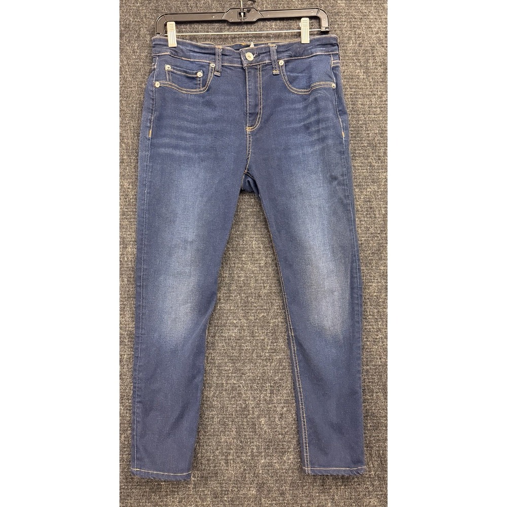 Rag & Bone Cate Mid Rise Ankle Skinny Jeans Women's 29 Carmen Blue Stretch Denim